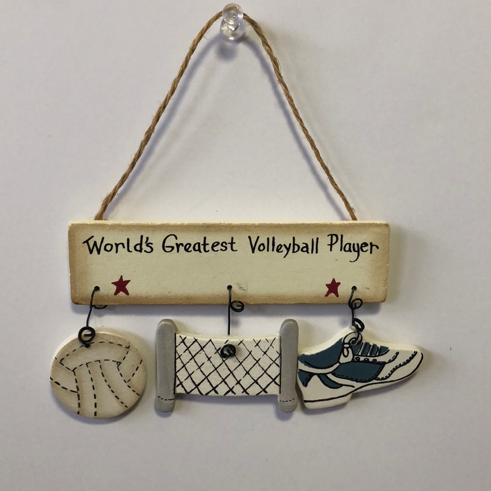 Worlds Greatest Volleyball Player hanging sign
